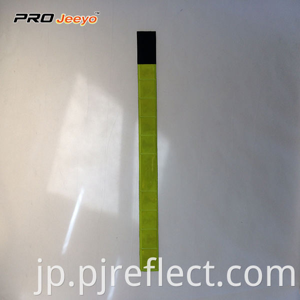 Reflective Yellow Pvc Crystal Lattice Velcro Armband Wb Mst001